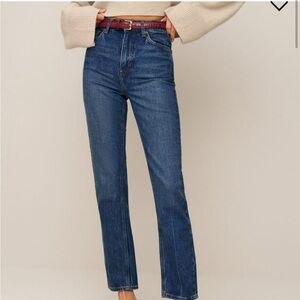 Reformation Liza Ultra High Rise Straight Jean Size 28